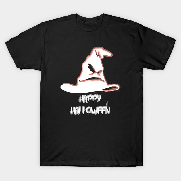 Happy Halloween Crazy Witch Hat T-Shirt by Dizzyland